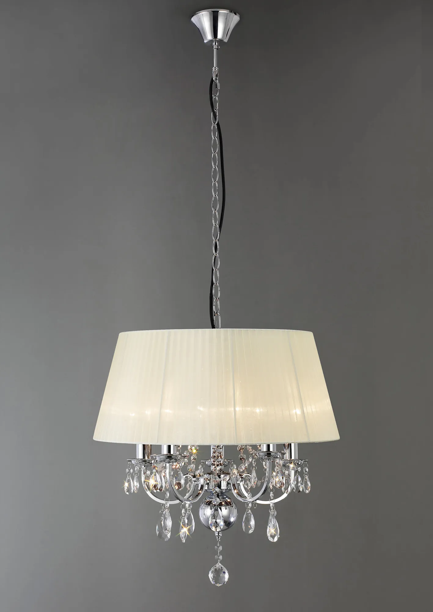 IL30045/CR  Olivia Crystal Pendant 5 Light